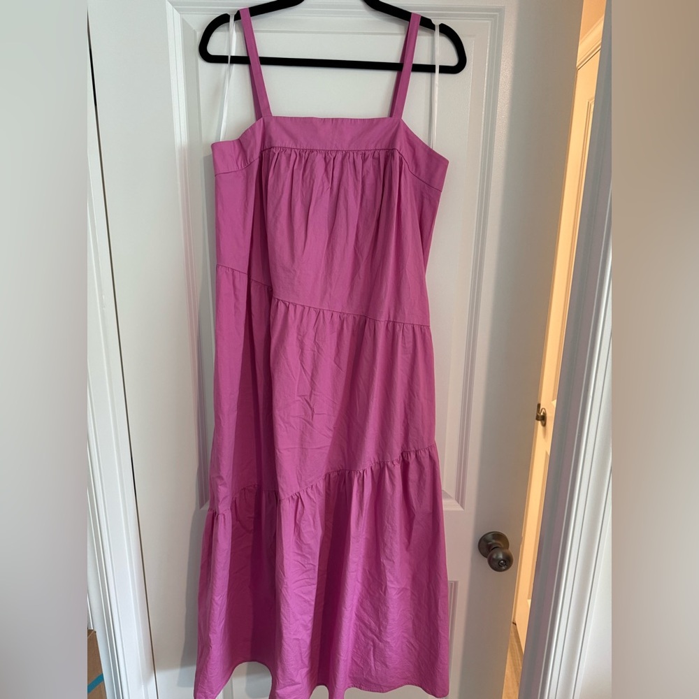 Vibrant Pink Tiered Sundress